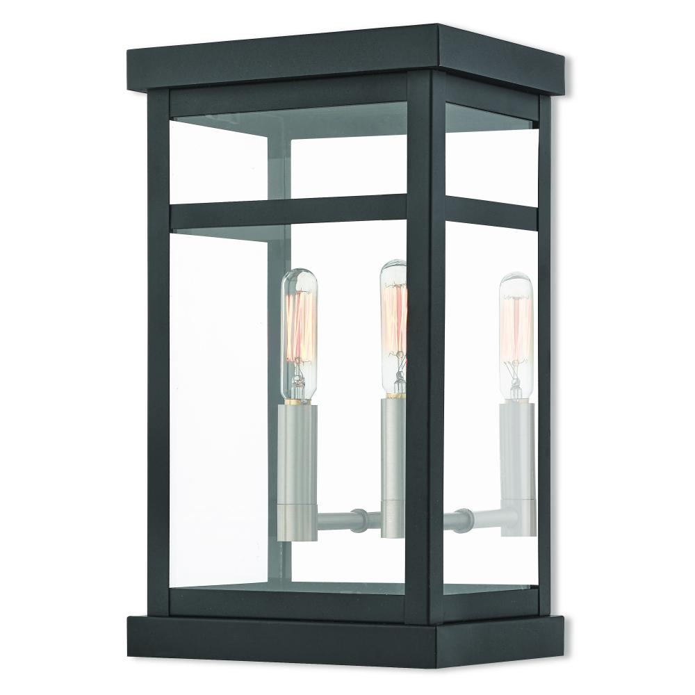 2 Lt BK Outdoor Wall Lantern