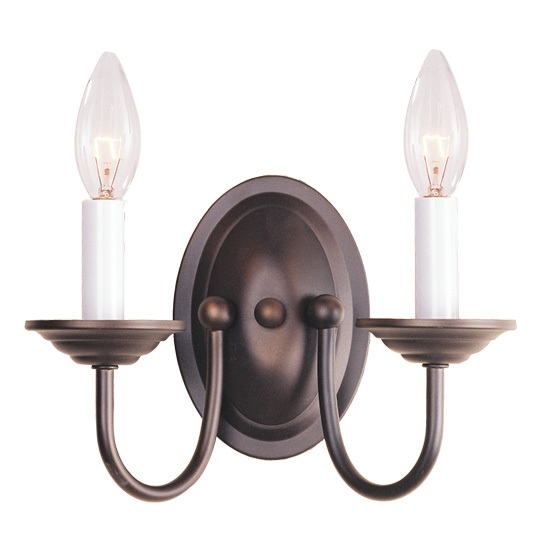 2 Light Bronze Wall Sconce