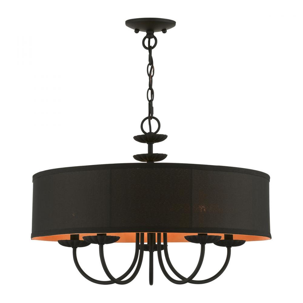 5 Light Black Pendant Chandelier