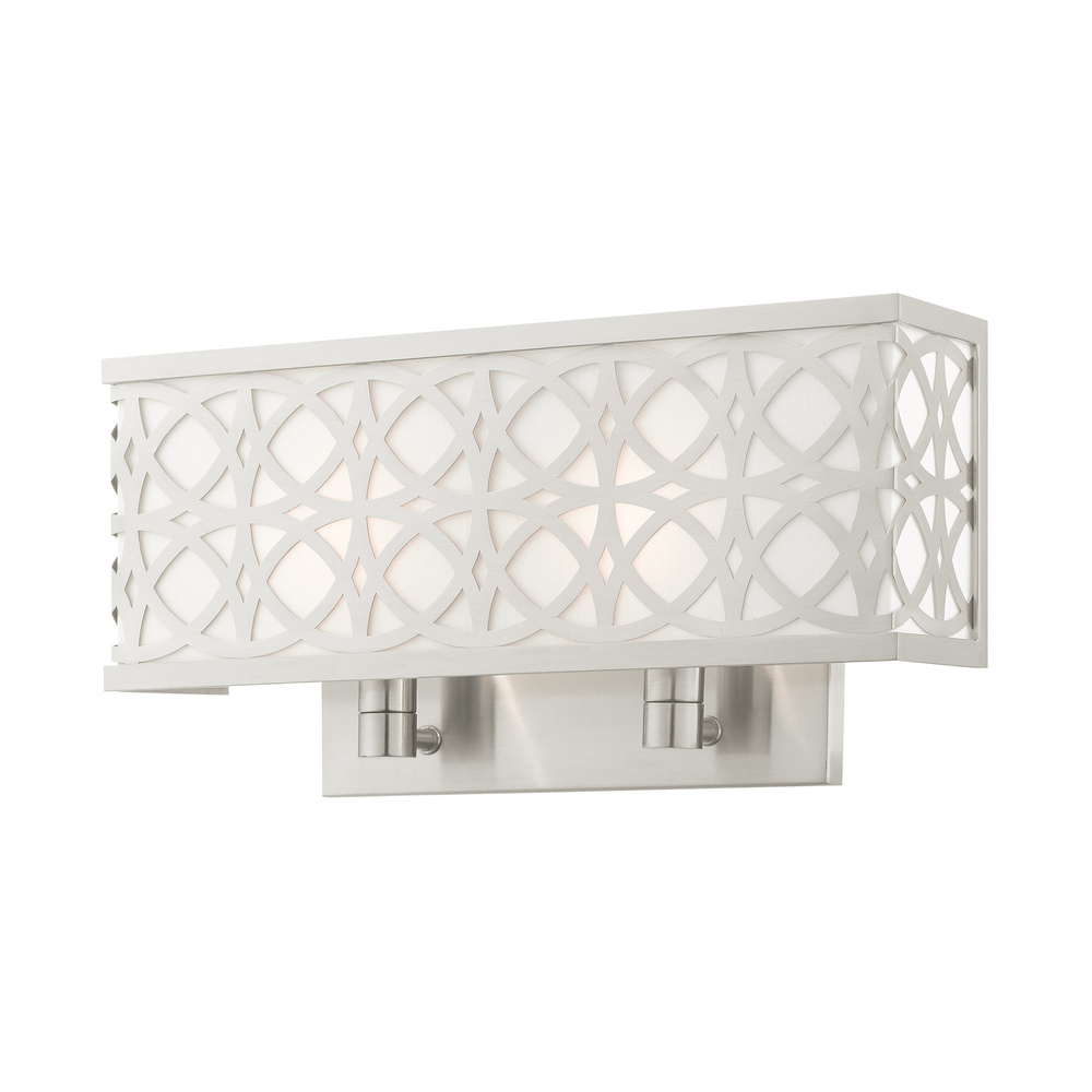 2 Lt Brushed Nickel ADA Double Sconce