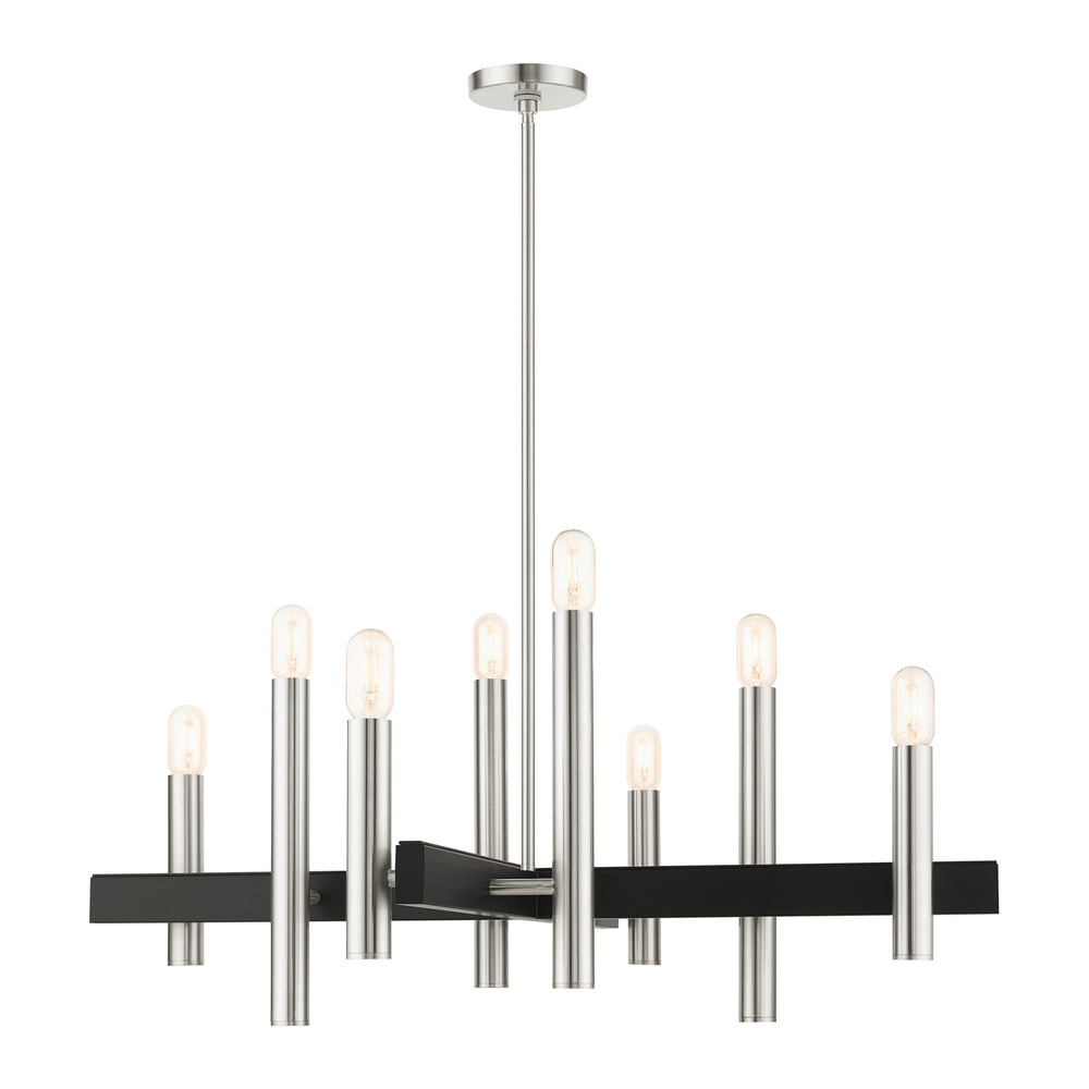 8 Lt Brushed Nickel Chandelier