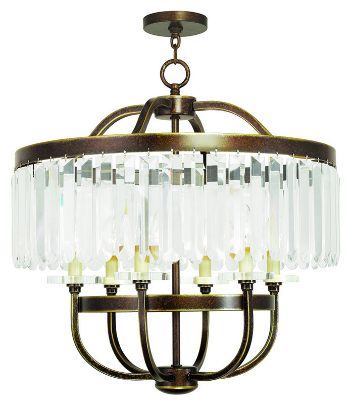 6 Light Palacial Bronze Chandelier