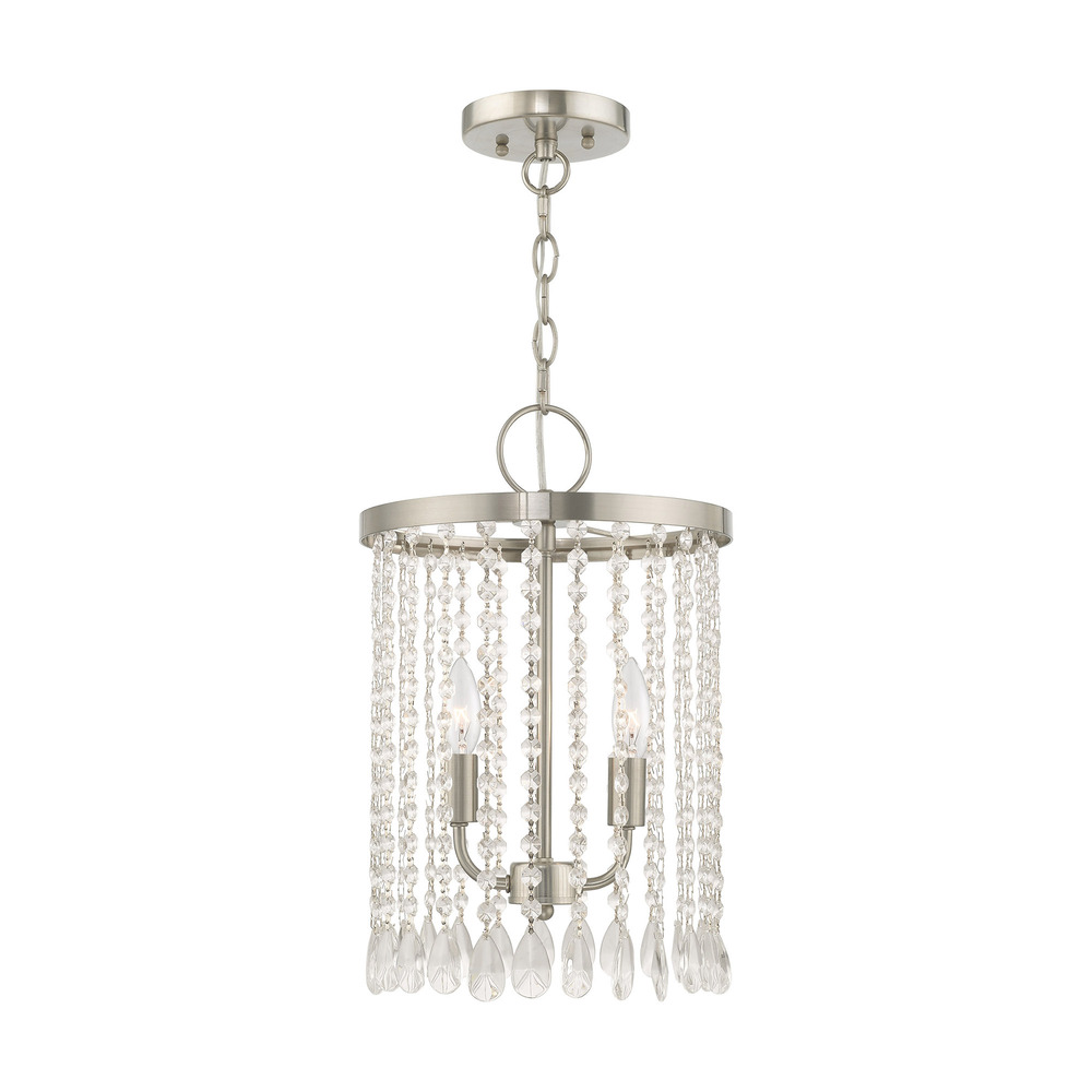 2 Lt Brushed Nickel Mini Pendant