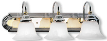 Livex Lighting 1003-52 - 3 Light Polished Chrome & PB Bath Light