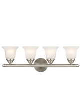 Livex Lighting 1064-91 - 4 Light Brushed Nickel Bath Light