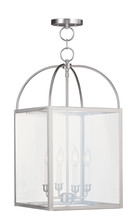 Livex Lighting 4042-91 - 4 Light Brushed Nickel Chain Lantern