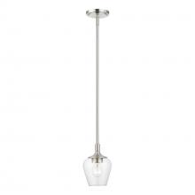 Livex Lighting 46721-91 - 1 Light Brushed Nickel Single Pendant