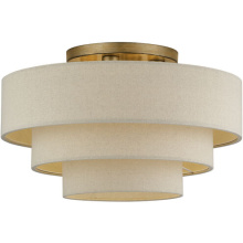 Livex Lighting 58876-48 - 4 Light Antique Gold Leaf Extra Large Semi-Flush