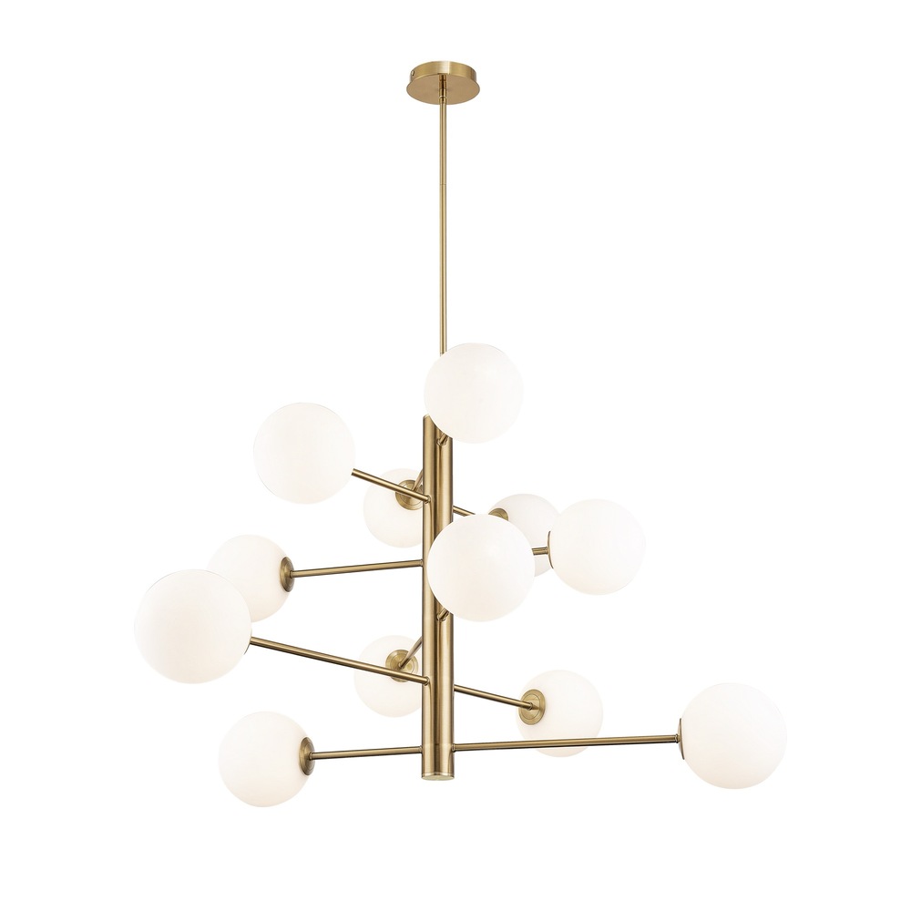 Aurelia Collection 12-Light Chandelier Brass