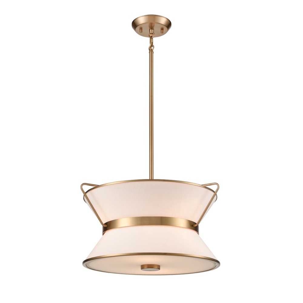 Layla Chandelier 17" Diameter Brushed Brass