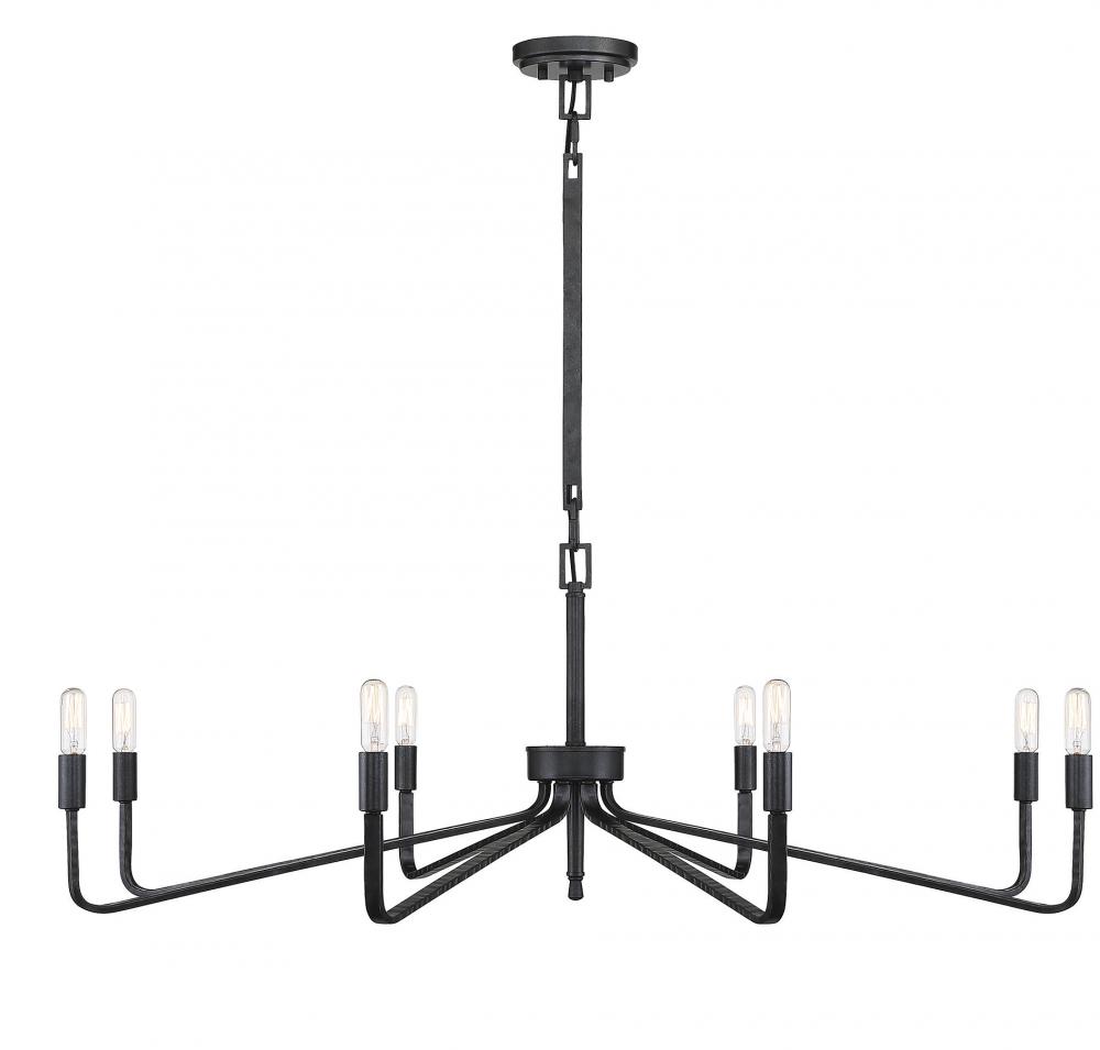 Salem 8-Light Chandelier in Forged Iron