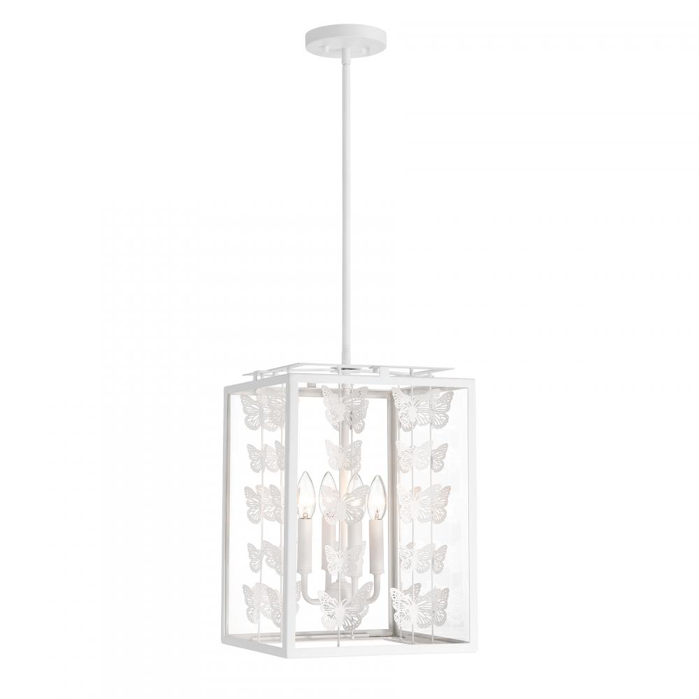 Birch 4-Light Pendant in Bisque White