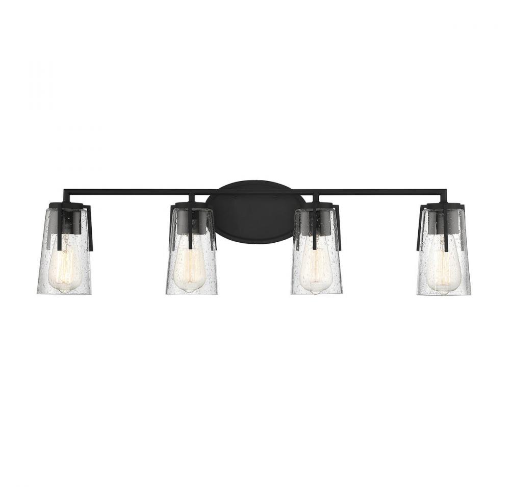 Sacremento 4-Light Bathroom Vanity Light in Black