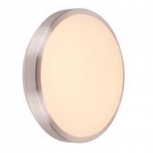 Worldwide Lighting Corp W23561BN13 - Aperture 18-Watt Brushed Nickel Finish Integrated LEd Circle Wall Sconce / Ceiling Light 13 in. Dia