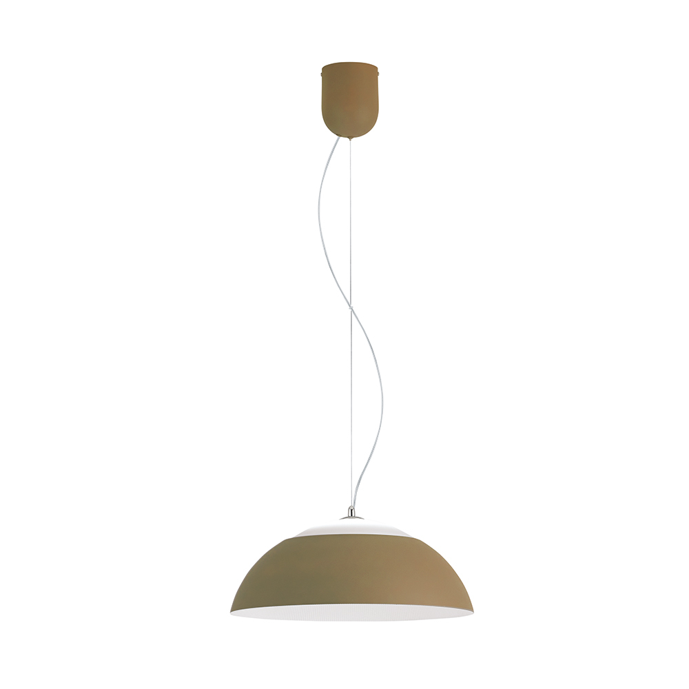 1x30W LED Pendant w/ Taupe Outer Finish &  White Interior Finish