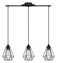 Eglo 94189A - 3x100W Multi Light Cage Pendant With Matte Black Finish