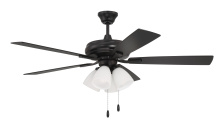 Craftmade ECF114FB5-FBGW - 52" Ceiling Fan w/Blades, 4 White Frost LED Lights
