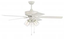Craftmade OP104W5 - Outdoor Pro Plus 104 52" 5-Blade Indoor/Outdoor (Wet) Ceiling Fan in White w/ Matte White Blades