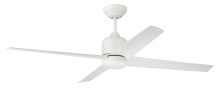Craftmade QUL52W4 - Quell 52" 4-Blade Indoor/Outdoor (Damp) Ceiling Fan, White finish