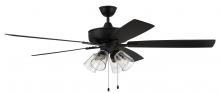 Craftmade S104FB5-60FBGW - 60" Ceiling Fan w/Blades and 4 Light Kit Clear Glass