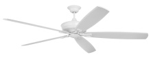 Craftmade SNT72MWW5 - Santori 72" 5-Blade Indoor/Outdoor (Damp) Ceiling Fan in Matte White w/ White Blades