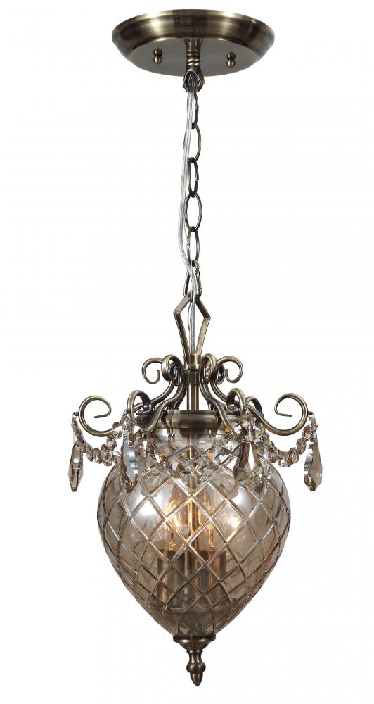 Avery 2 Light Brass Pendant