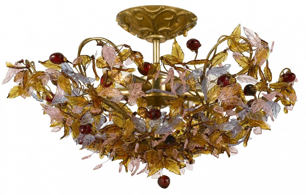 Fiore 5 Light Gold Semi-Flush