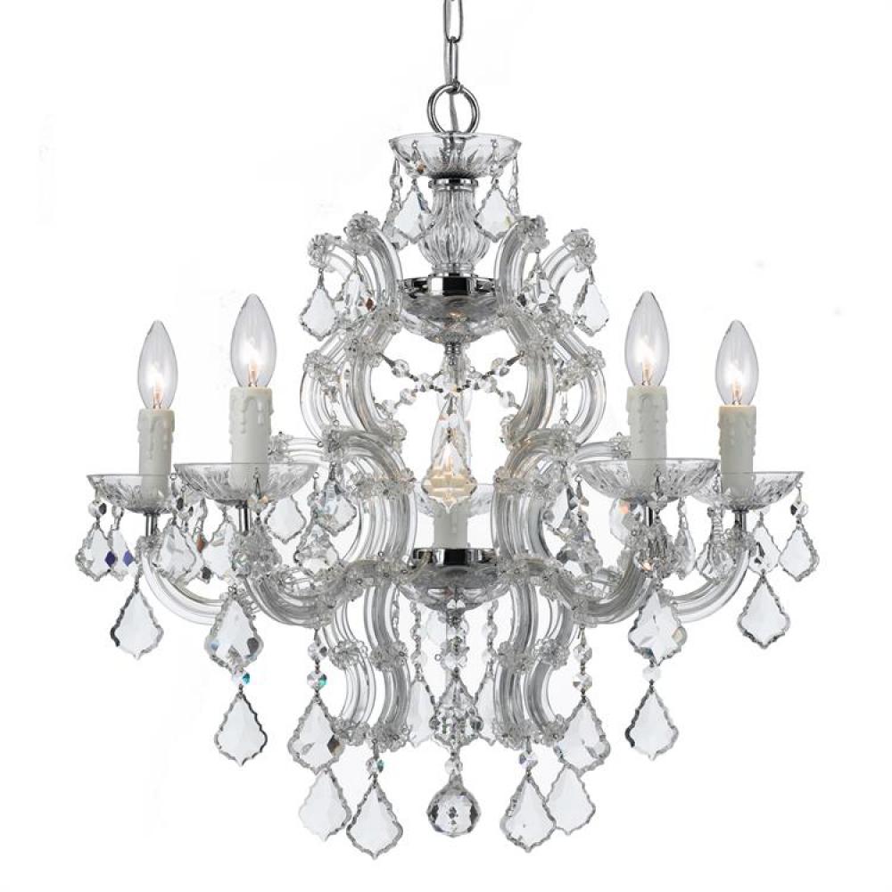 Maria Theresa 6 Light Spectra Crystal Chrome Chandelier