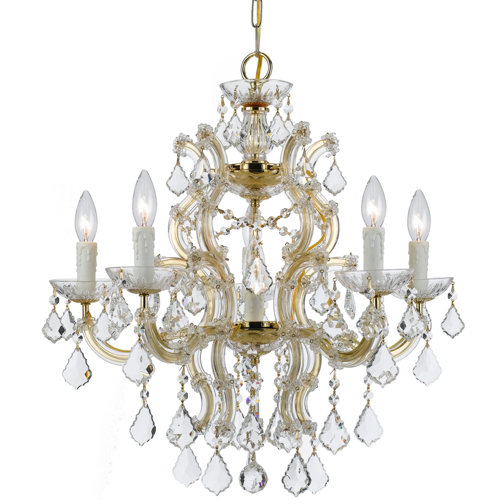 Maria Theresa 6 Light Crystal Chrome Chandelier