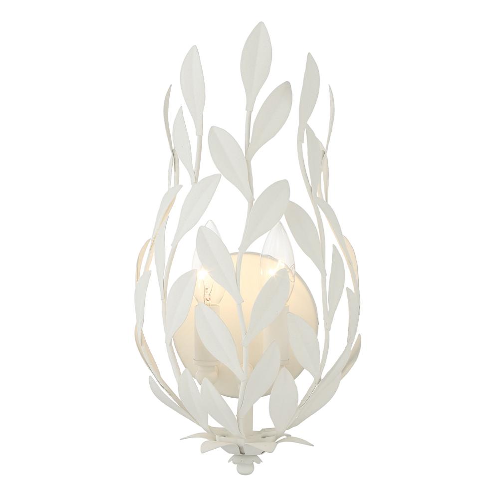 Broche 2 Light Matte White Sconce