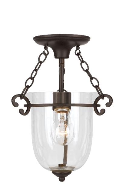 Crystorama 1 Light Bronze Umber Glass Pendant