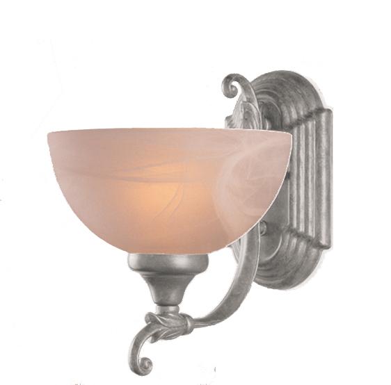 1 Light Satin Brass Transitional Sconce