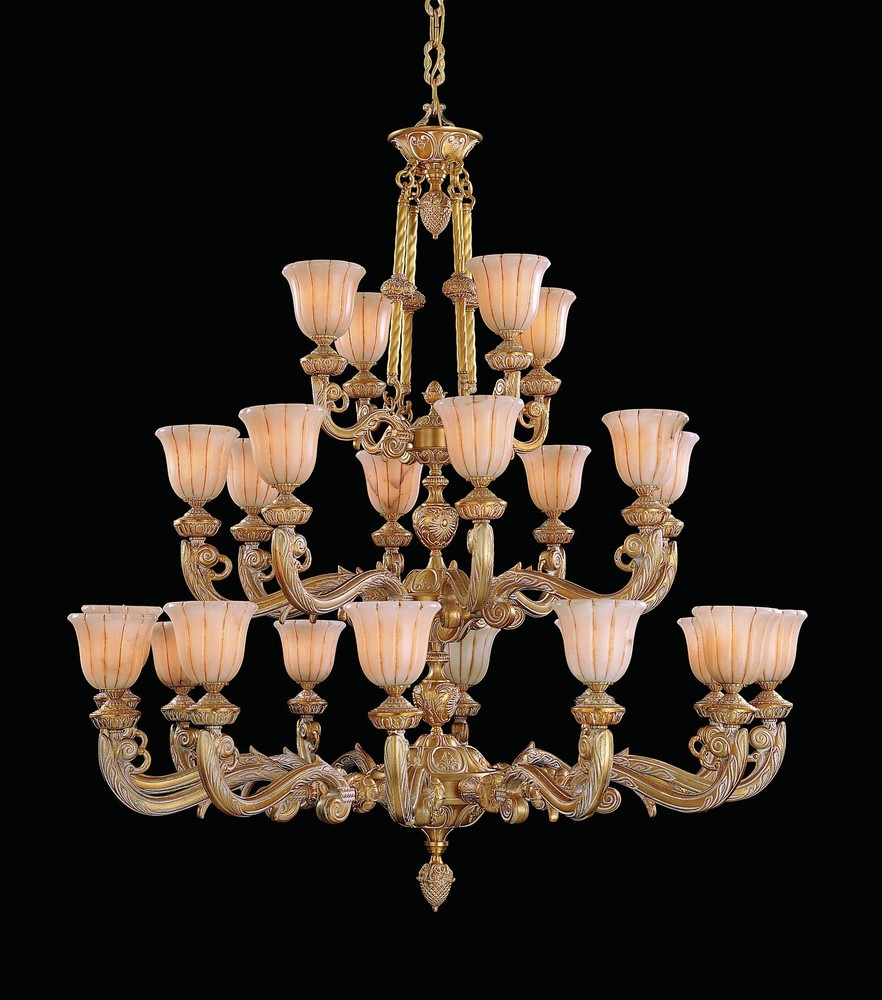 Natural Alabaster 24 Light French White chandelier