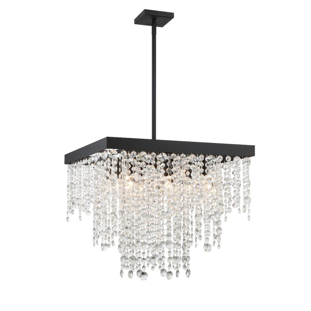 Winham 8 Light Black Forged Chandelier