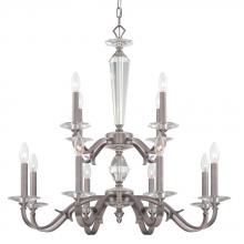 Crystorama 2239-PW - Crystorama Hugo 12 Light Pewter Chandelier