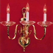 Crystorama 443-PB - Crystorama 3 Light Polished Brass Sconce