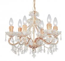 Crystorama 4507-CM-CLEAR - Paris Market 6 Light Murano Crystal Champagne Mini Chandelier