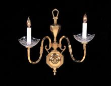 Crystorama 466-2-PB - Crystorama 2 Light Polished Brass Sconce