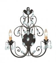 Crystorama 4922-DR - Crystorama Victoria 2 Light Rust Sconce