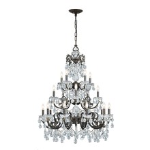 Crystorama 5190-EB-CL-I - Legacy 20 Light Clear Italian Crystal English Bronze Chandelier