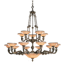 Crystorama 879-BZ - Crystorama Natural Alabaster 20 Light Bronze Chandelier II