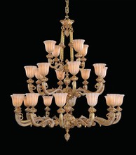 Crystorama 888-48-WH - Natural Alabaster 24 Light French White chandelier