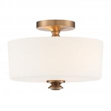 Crystorama TRA-A3302-VG - Travis 2 Light Vibrant Gold Semi Flush Mount