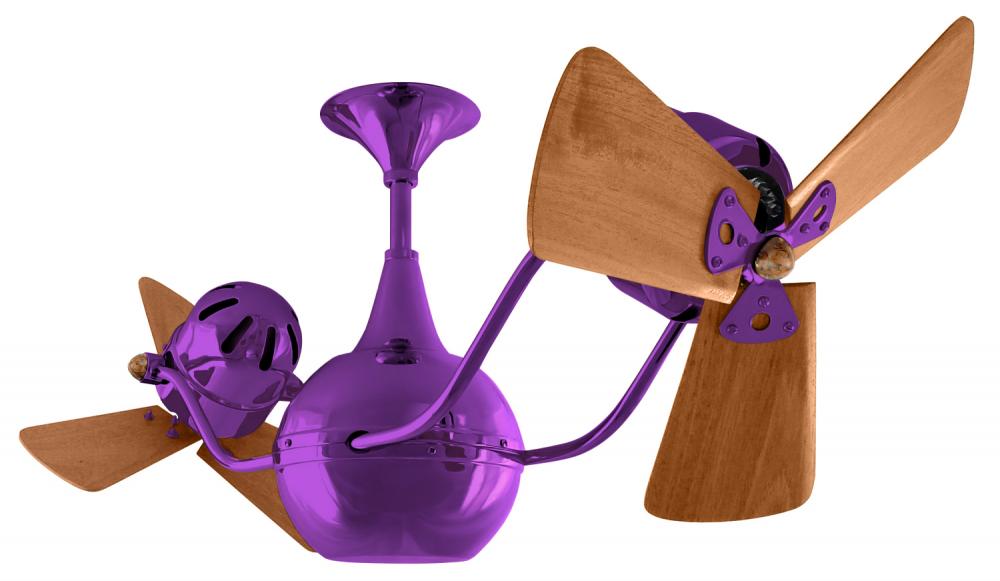 Vent-Bettina 360° dual headed rotational ceiling fan in Ametista (Purple) finish with solid susta