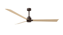 Matthews Fan Company AK-TB-LM-72 - Alessandra - 72" Three Blade Transitional Ceiling Fan - Matte White Finish - Light Maple Blades