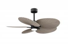 Matthews Fan Company AKTPLK-BK-GA - Alessandra Tropical-Five Blade Ceiling Fan-5CCT Integrated LED-Matte Black Finish