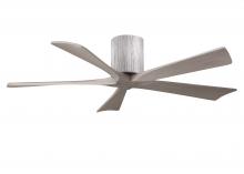 Matthews Fan Company IR5H-BW-GA-52 - Irene-5H three-blade flush mount paddle fan in Barn Wood finish with 52” Gray Ash tone blades. 