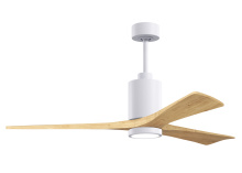 Matthews Fan Company PA3-WH-LM-60 - Patricia-3-60" Three Blade Ceiling Fan-5CCT Integrated LED-Gloss White Finish