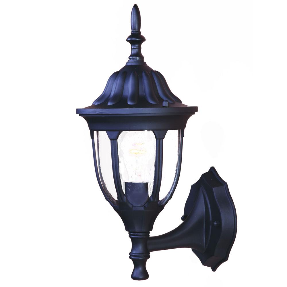 Suffolk Collection Wall-Mount 1-Light Outdoor Matte Black Fixture