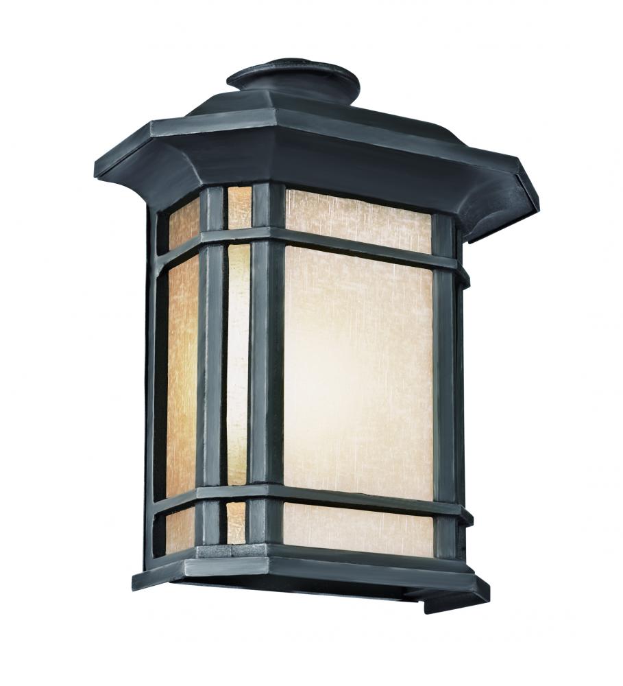 San Miguel, Tea Stain Glass, Outdoor Pocket Lantern Wall Light